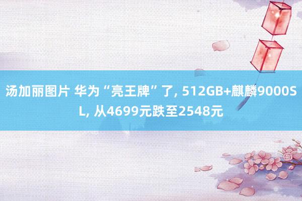 汤加丽图片 华为“亮王牌”了, 512GB+麒麟9000SL, 从4699元跌至2548元
